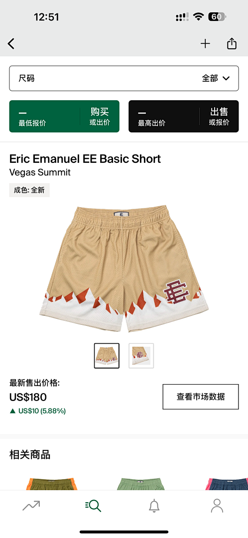 Eric Emanuel Shorts — Basic Vegas Summit angle 1