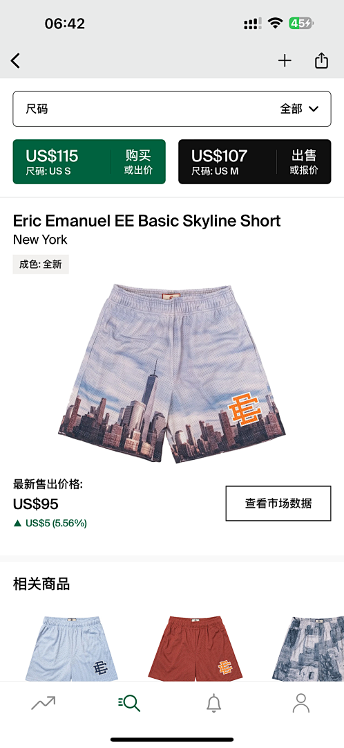 Eric Emanuel Shorts — Basic Skyline New york angle 1