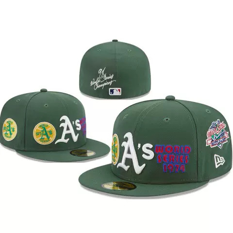 Oakland Athletics Green World Series Multi-Patch 59FIFTY (Alt)