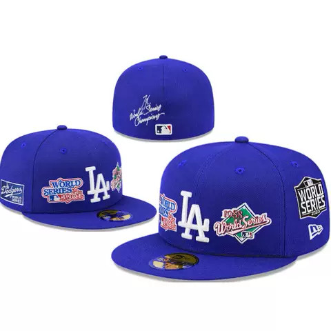 LA Dodgers Royal Blue World Series Multi-Patch 59FIFTY (Alt)