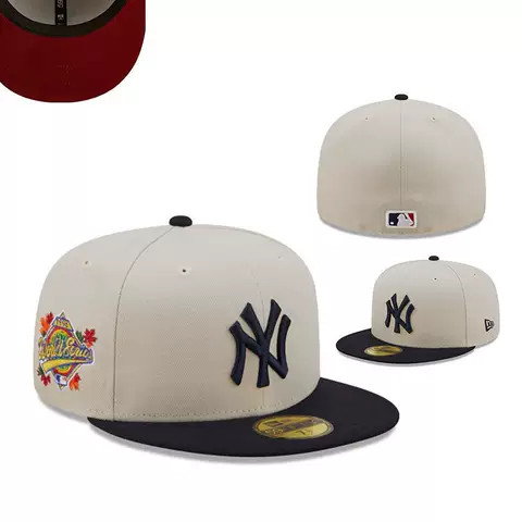NY Yankees Cream & Navy 1996 World Series 59FIFTY — Maroon Under