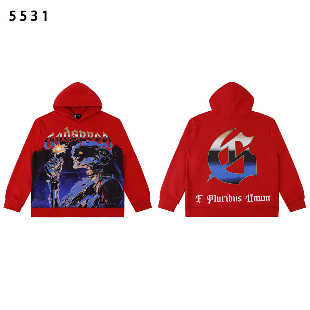 GodSpeed Hoodie — 5531 (Washed Red)