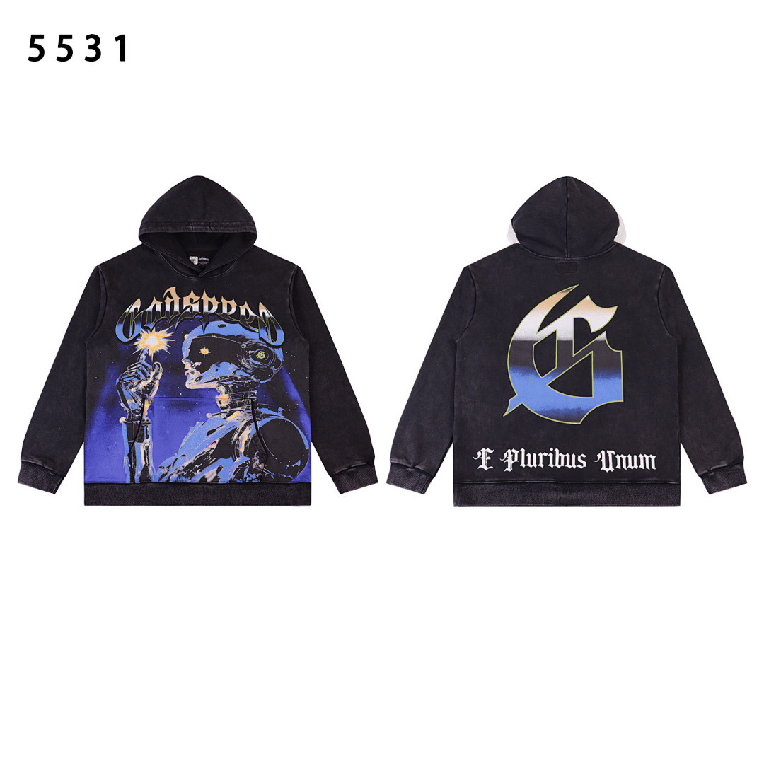 GodSpeed Hoodie — 5531 (Washed Black)