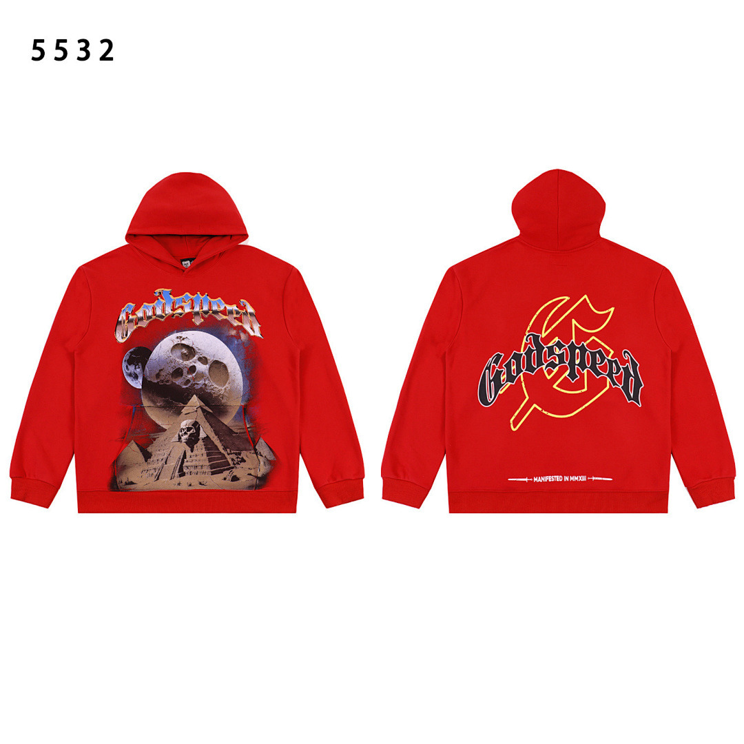 GodSpeed Hoodie — 5532 (Washed Red)