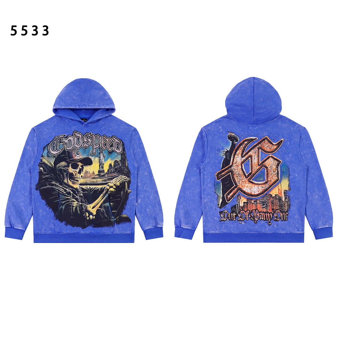 GodSpeed Hoodie — 5533 (Washed Blue)