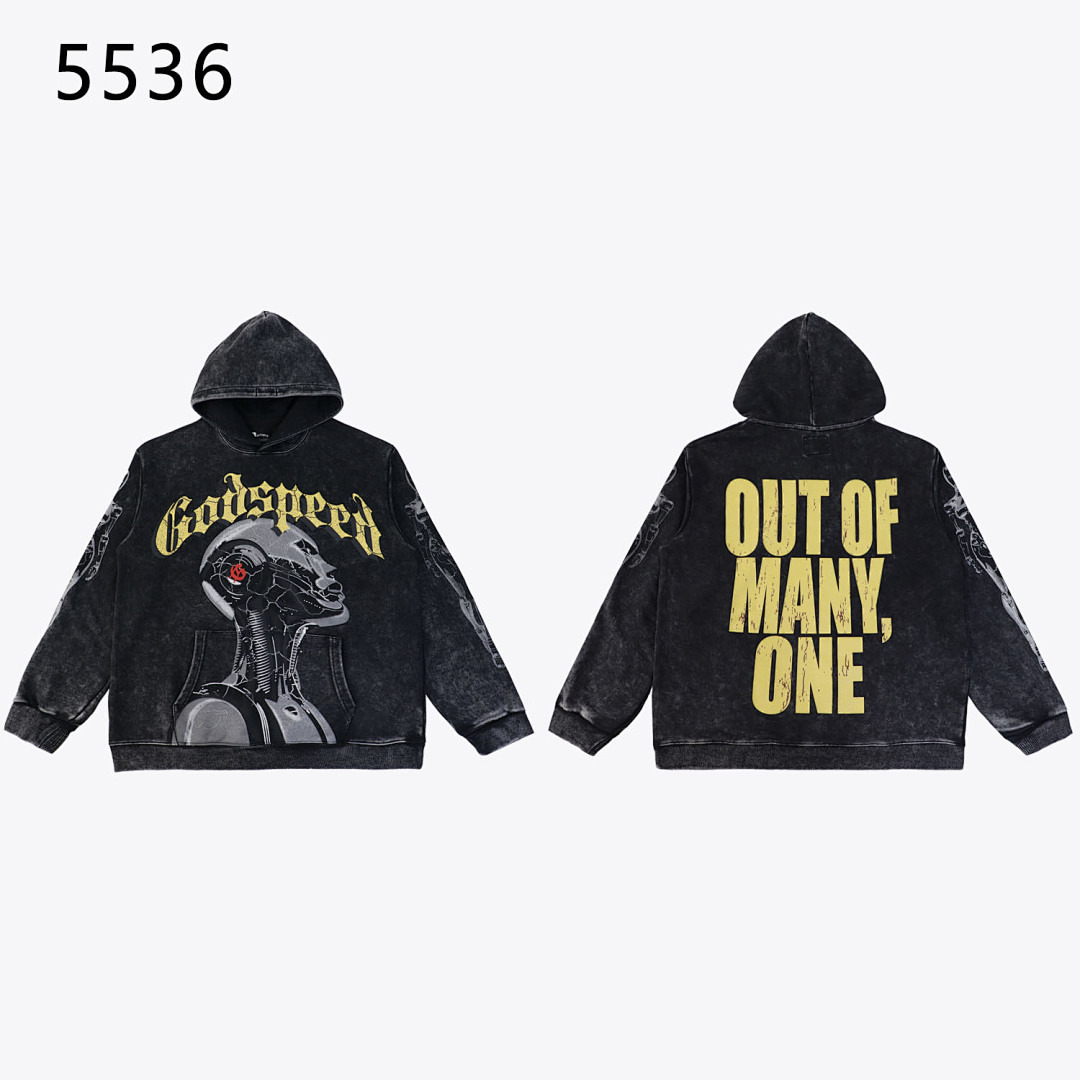 GodSpeed Hoodie — 5536 (Washed Black)