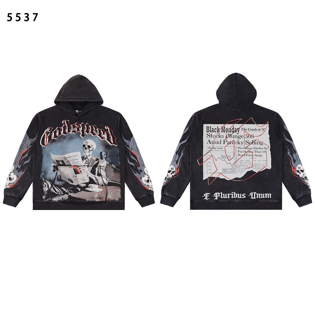 GodSpeed Hoodie — 5537 (Washed Black)