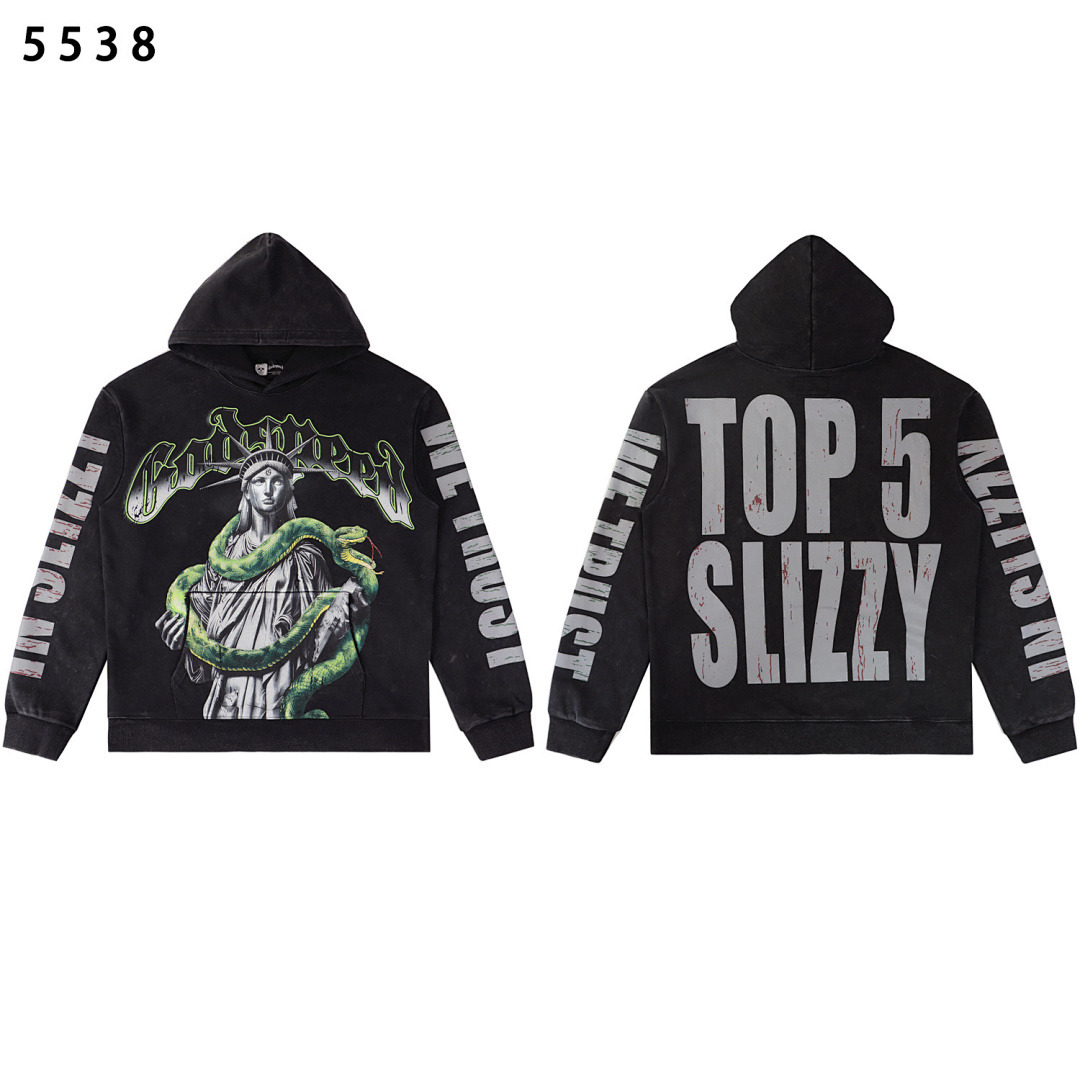 GodSpeed Hoodie — 5538 (Washed Black)