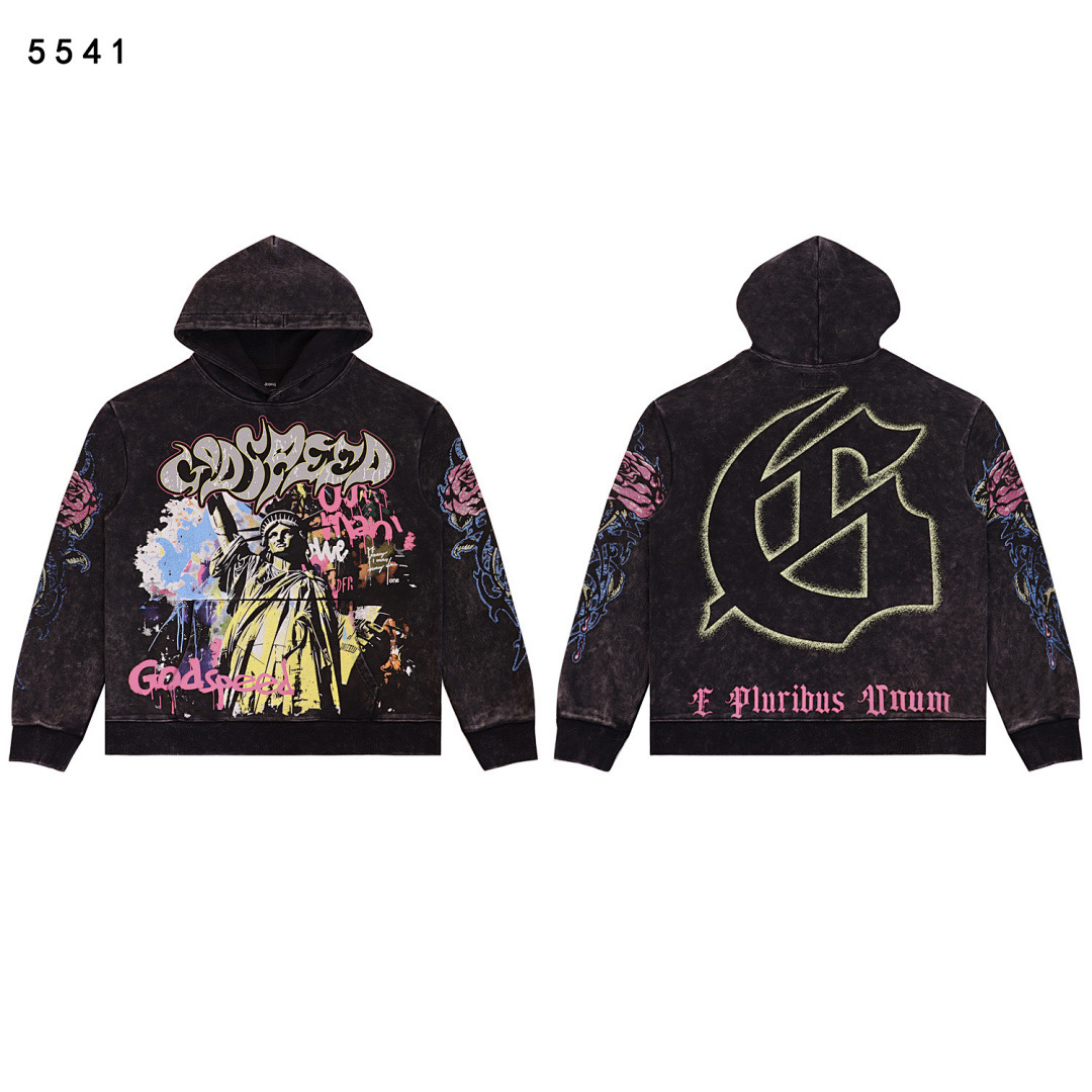 GodSpeed Hoodie — 5541 (Washed Black)