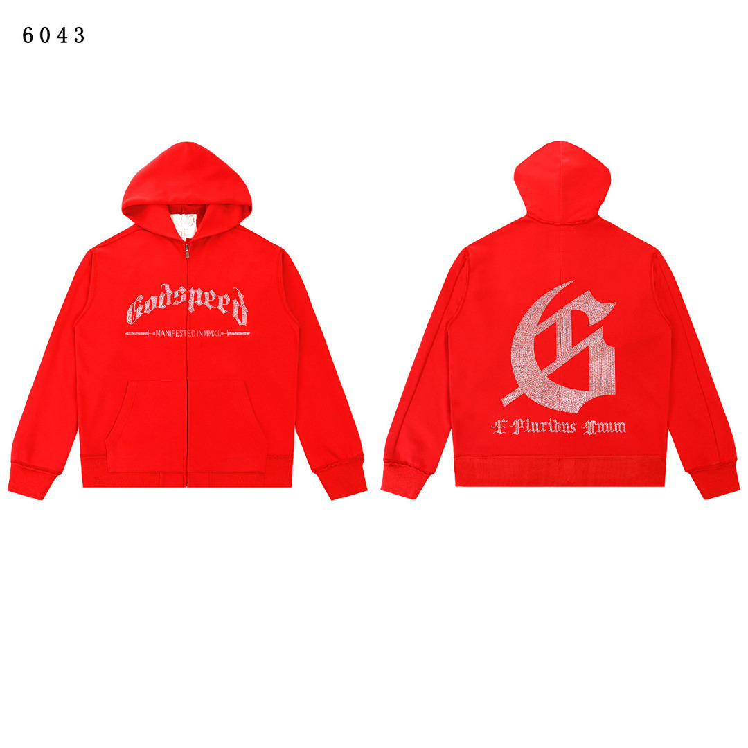 GodSpeed Hoodie — 6043 (Washed Red)