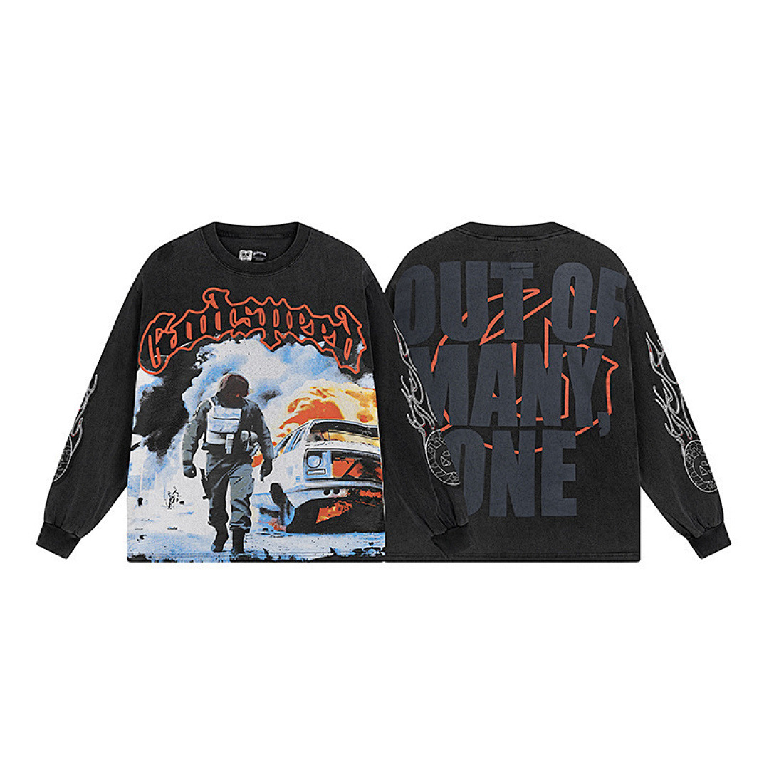 GodSpeed Long Sleeve — 1098 (Washed Black)