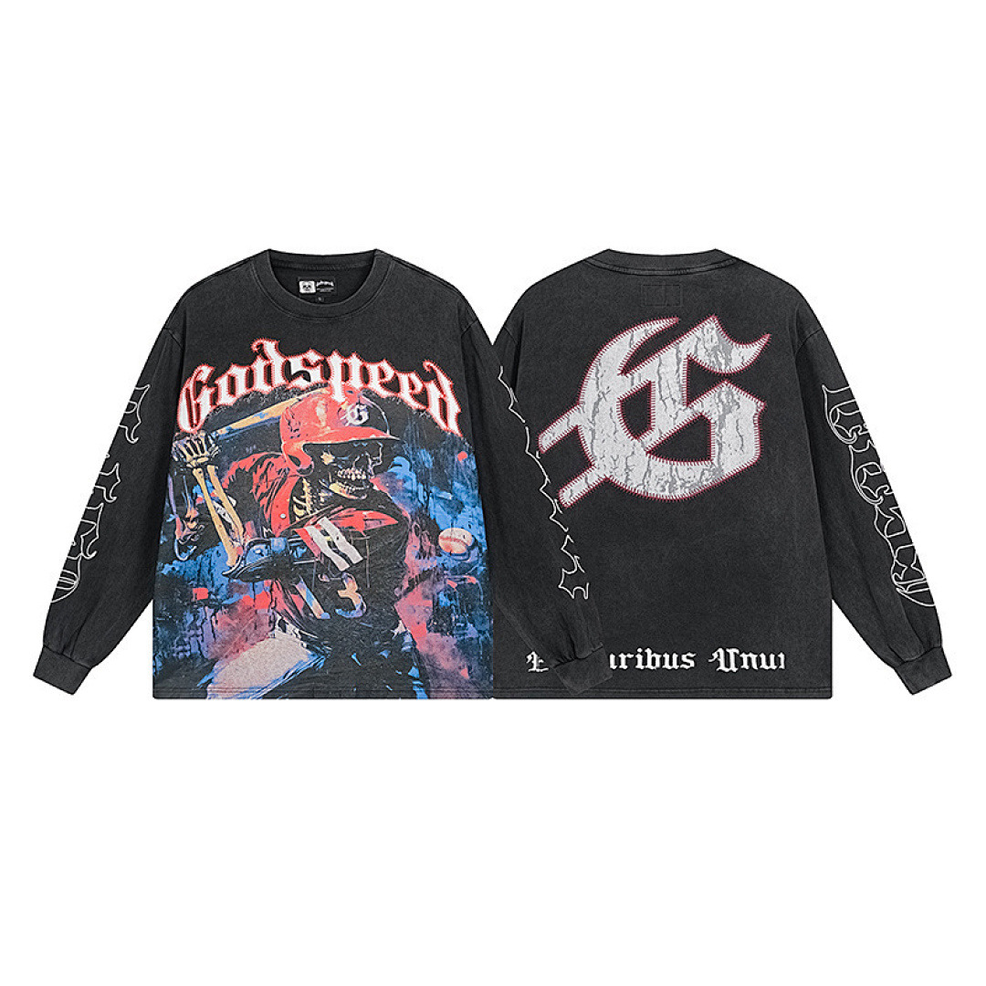 GodSpeed Long Sleeve — 1159 (Washed Black)