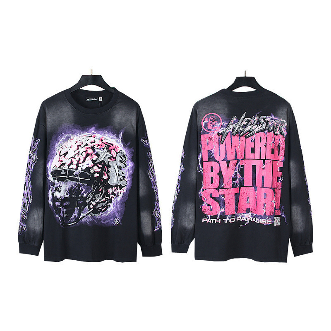 Hellstar Long Sleeve — X3-651 (Washed Black)