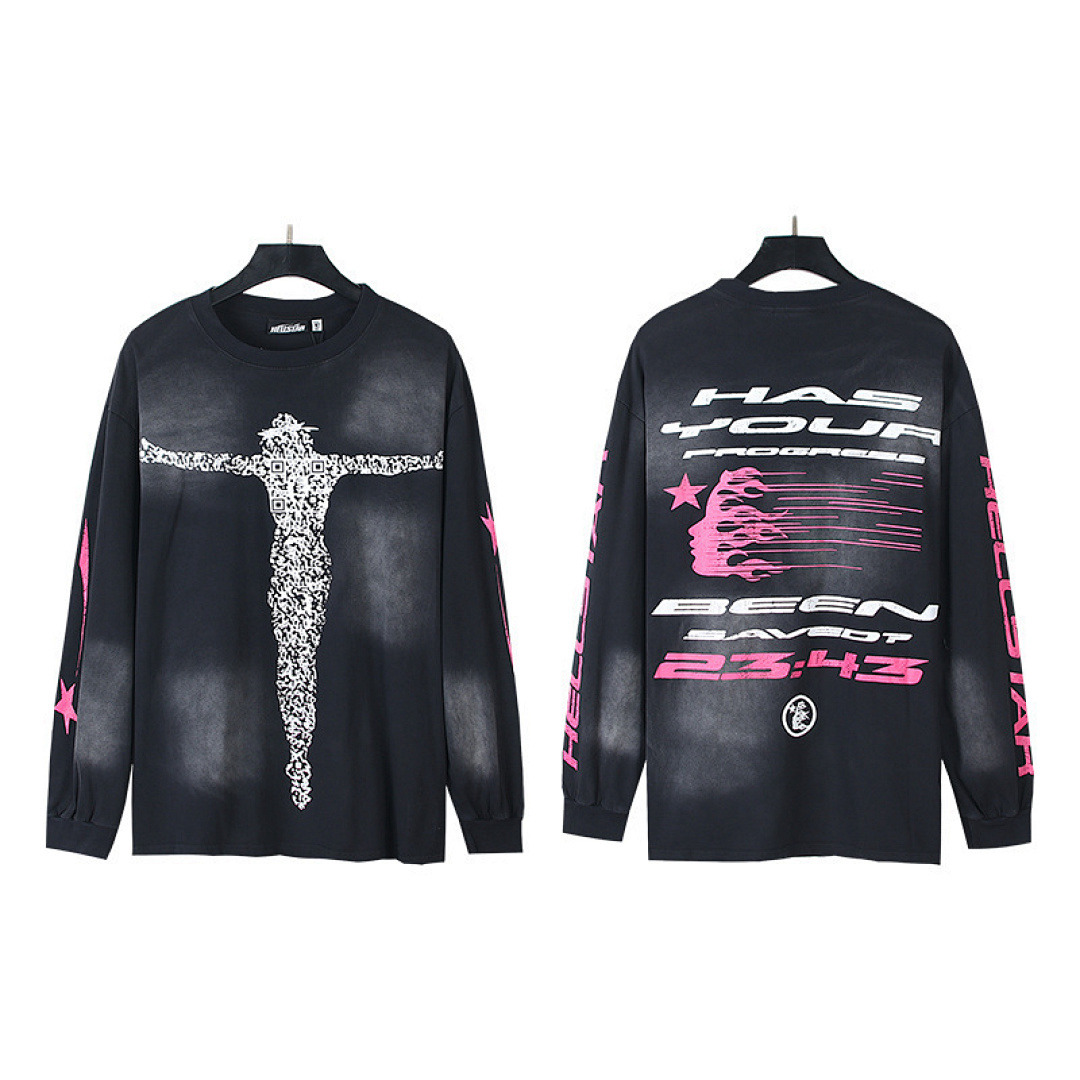 Hellstar Long Sleeve — X3-652 (Washed Black)