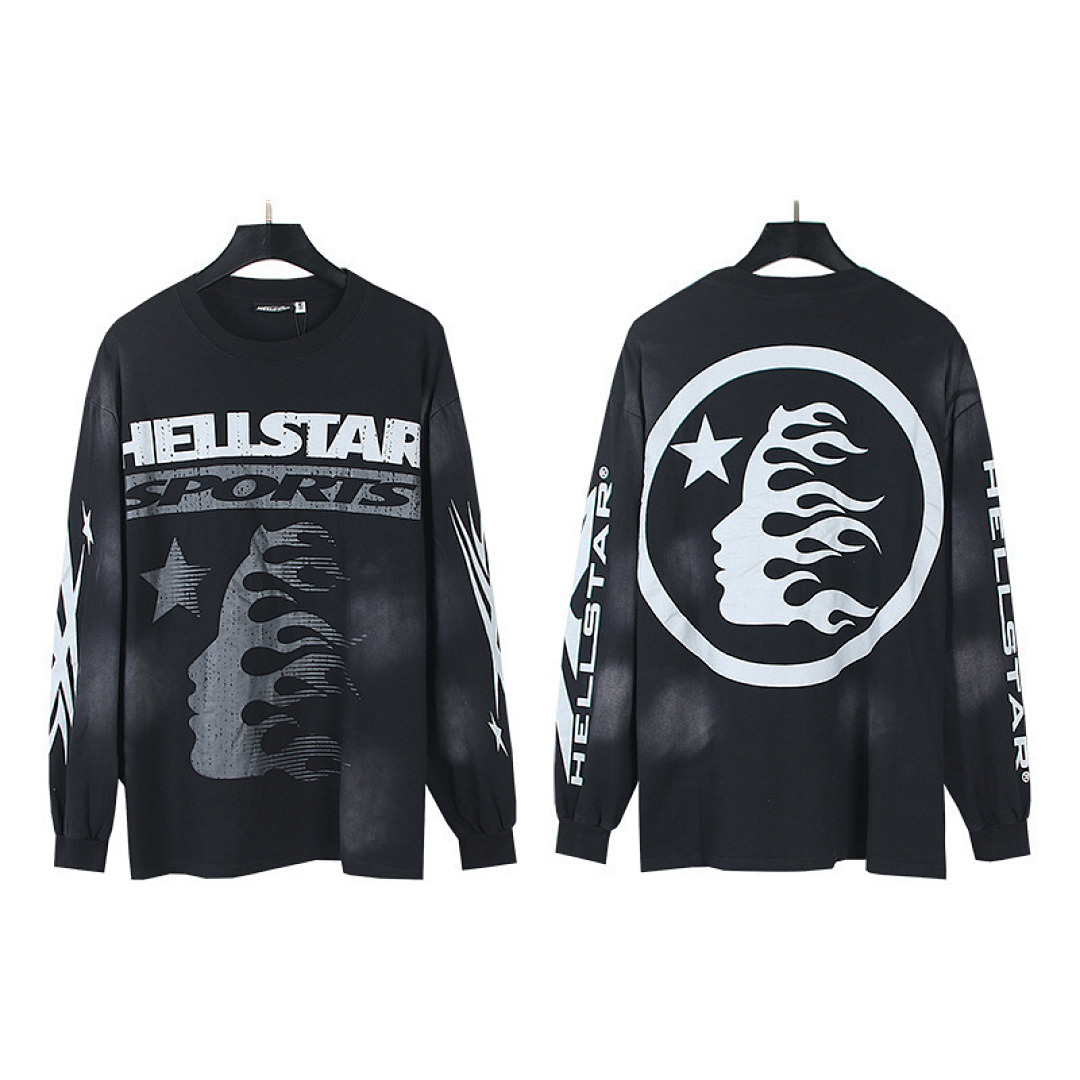 Hellstar Long Sleeve — X3-667 (Washed Black)
