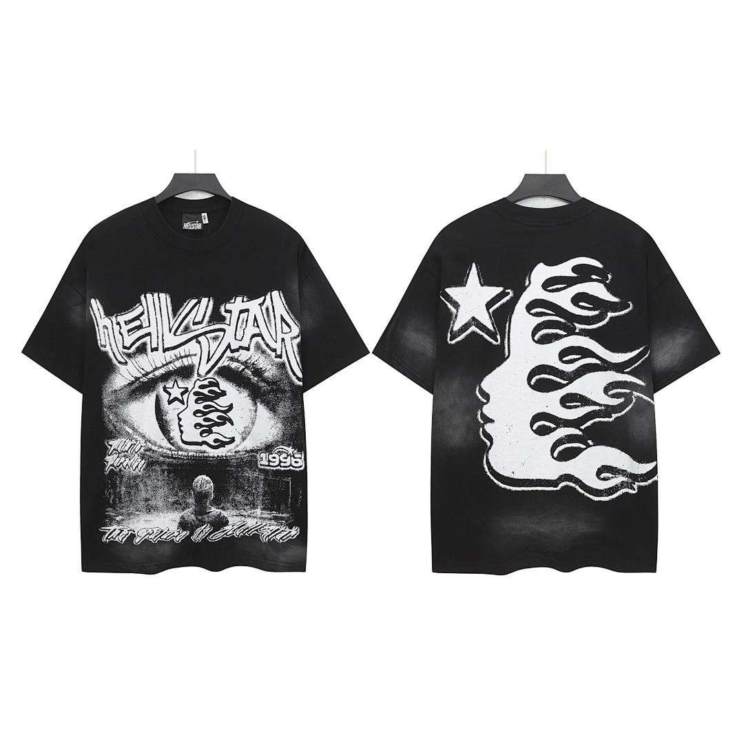 Hellstar T-Shirt — QF-838 (Washed Black)