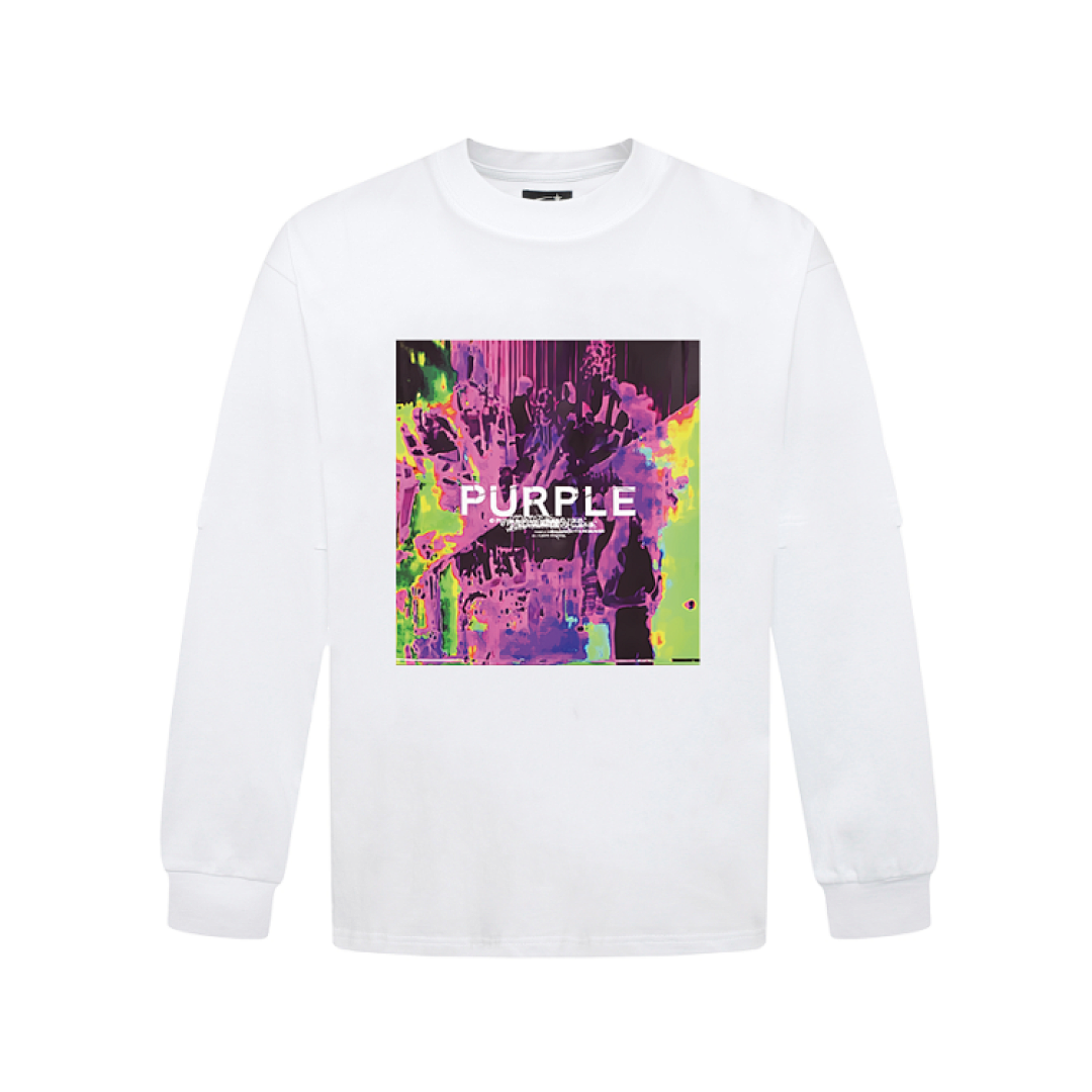 Purple Brand Long Sleeve — Purple Brand Long Sleeve —# White angle 1