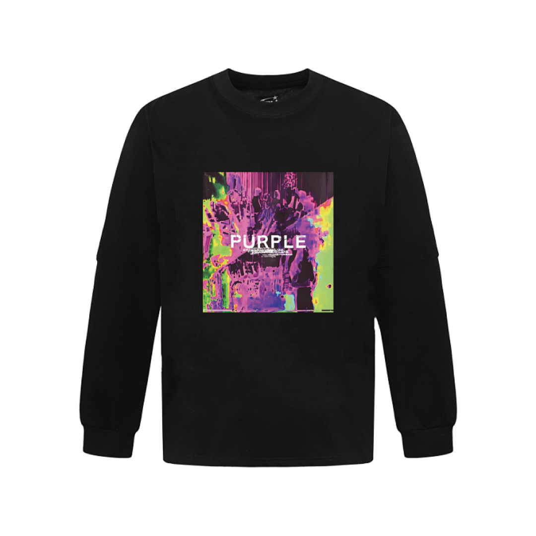 Purple Brand Long Sleeve — Purple Brand Long Sleeve —# Black angle 1
