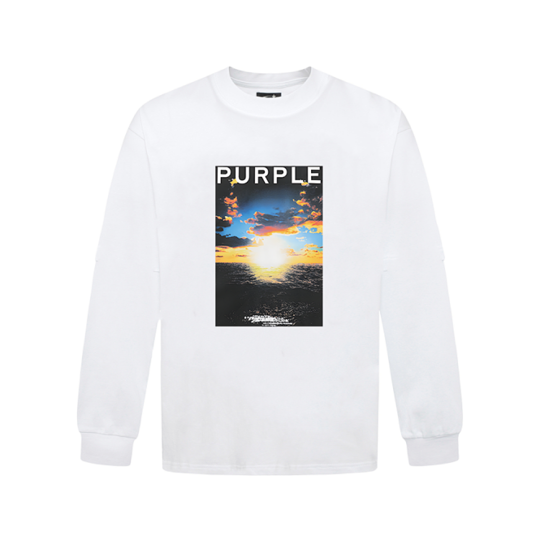 Purple Brand Long Sleeve — Purple Brand Long Sleeve —# White angle 1