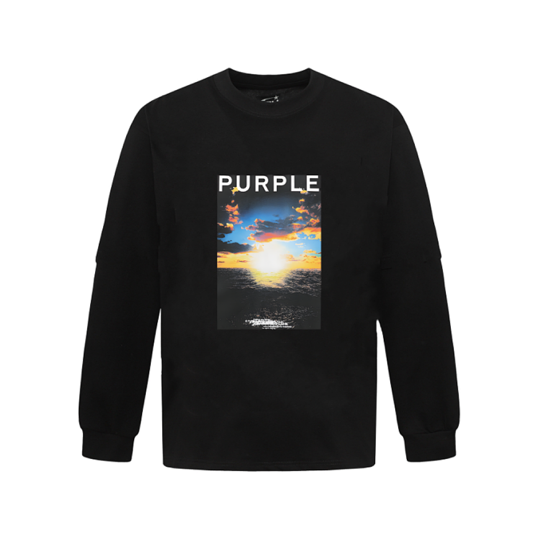 Purple Brand Long Sleeve — Purple Brand Long Sleeve —# Black angle 1