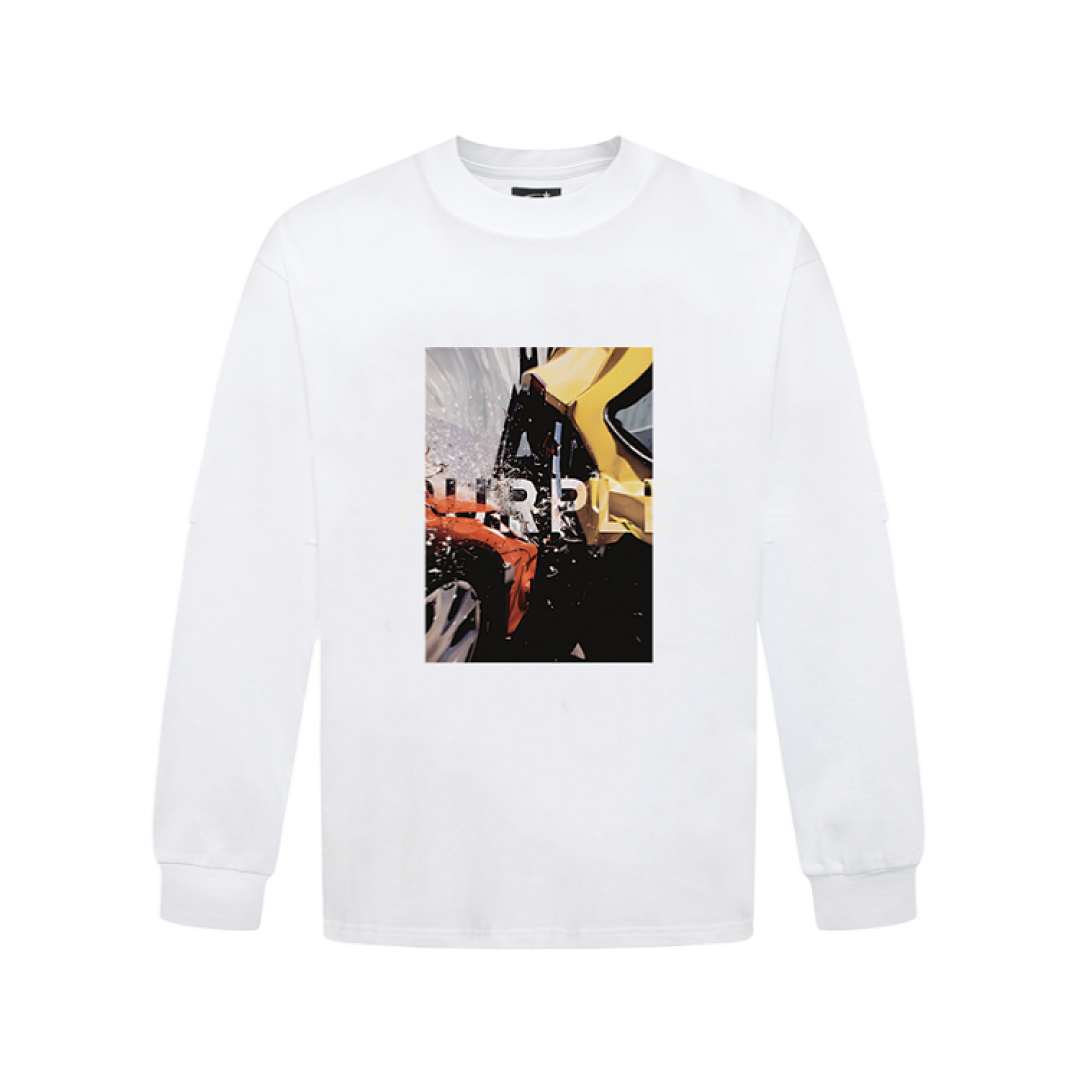 Purple Brand Long Sleeve — Purple Brand Long Sleeve —# White angle 1
