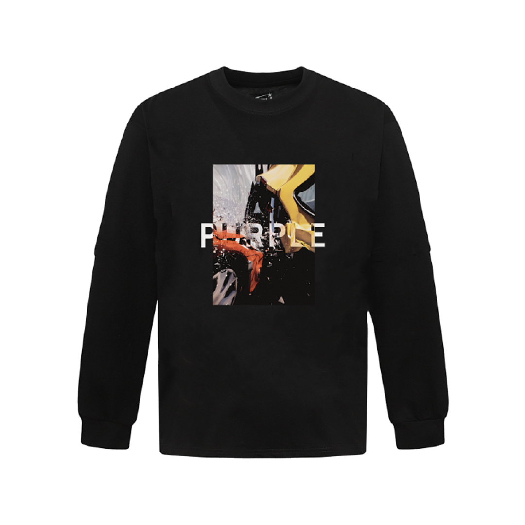 Purple Brand Long Sleeve — Purple Brand Long Sleeve —# Black angle 1