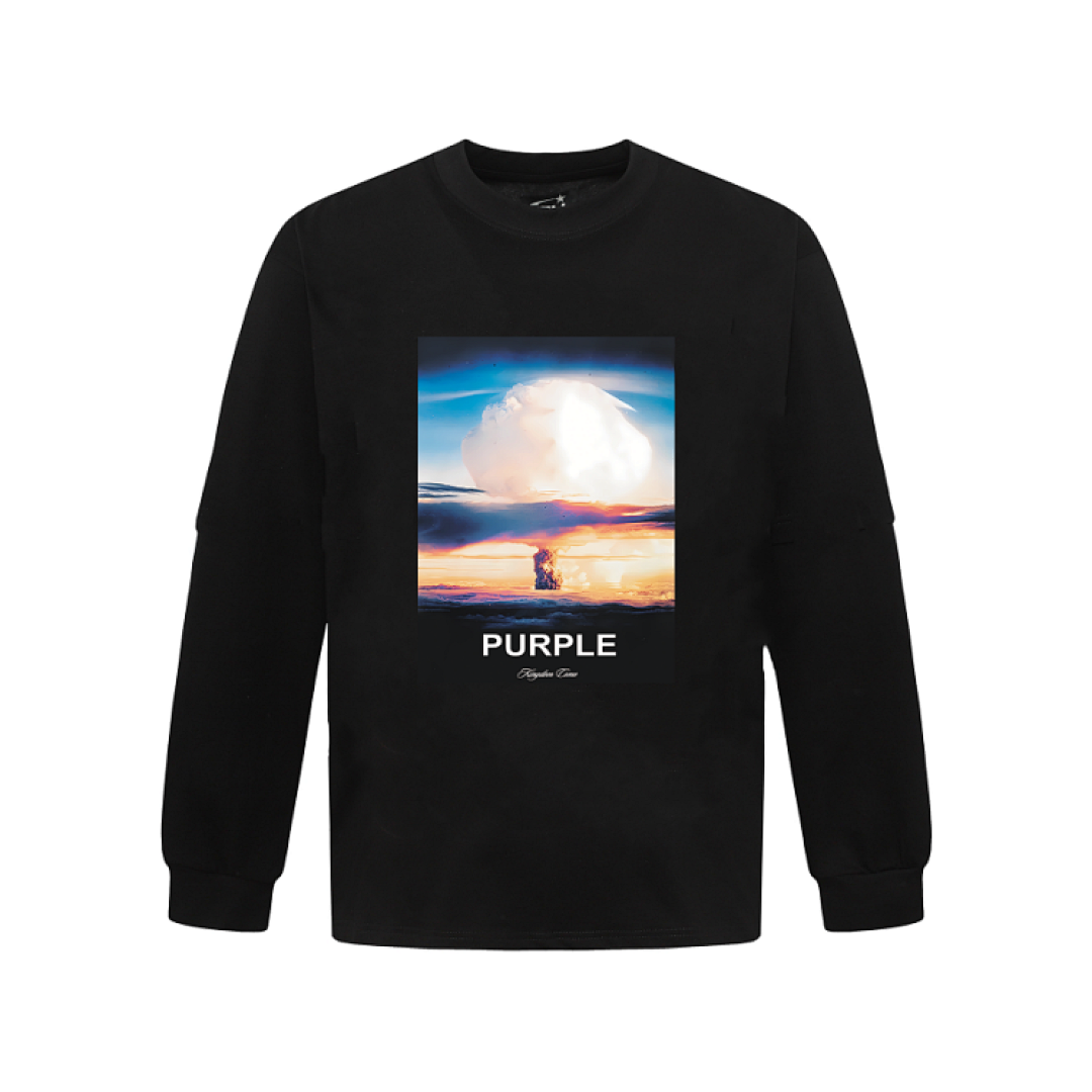 Purple Brand Long Sleeve — Purple Brand Long Sleeve —# Black angle 1