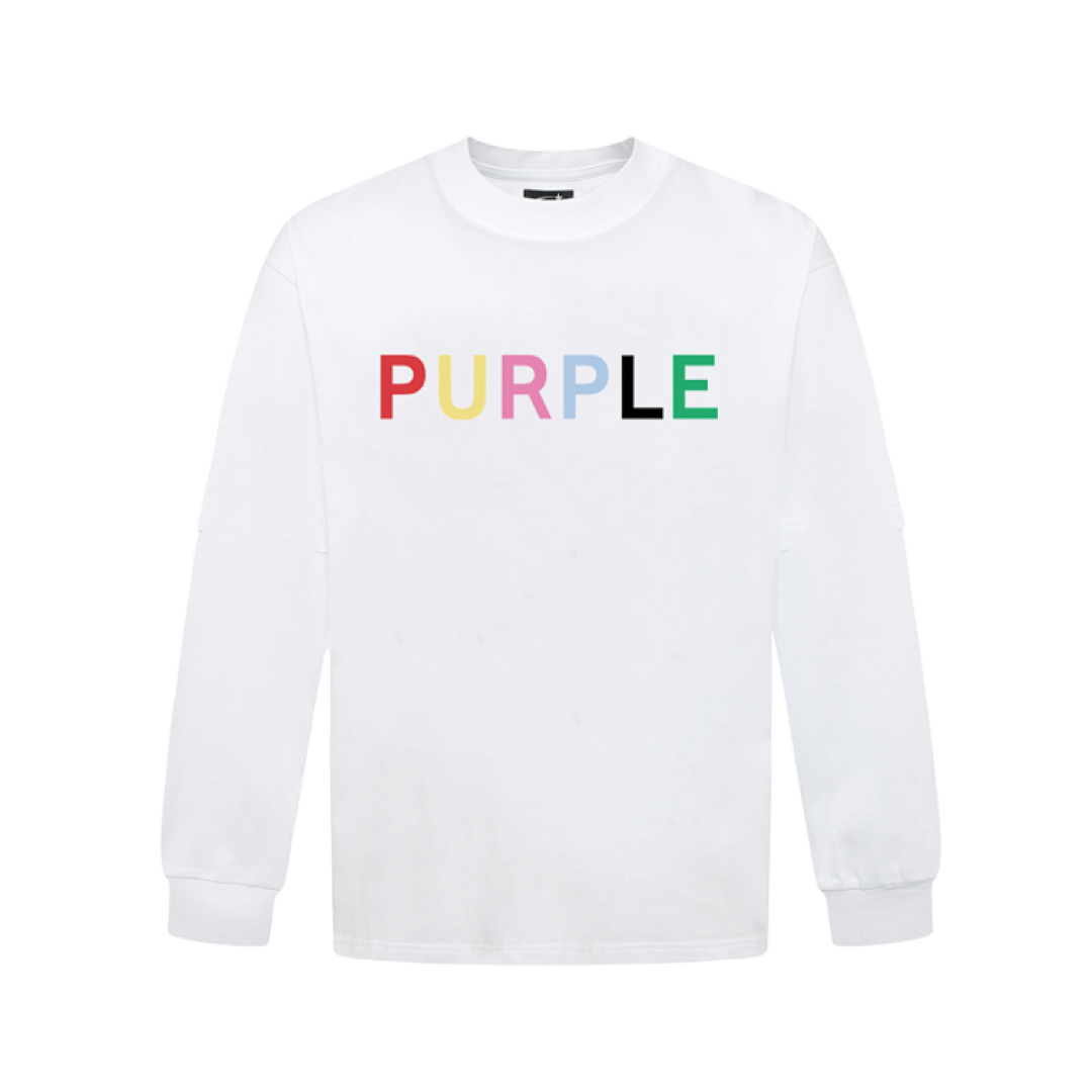 Purple Brand Long Sleeve — Purple Brand Long Sleeve —# White angle 1