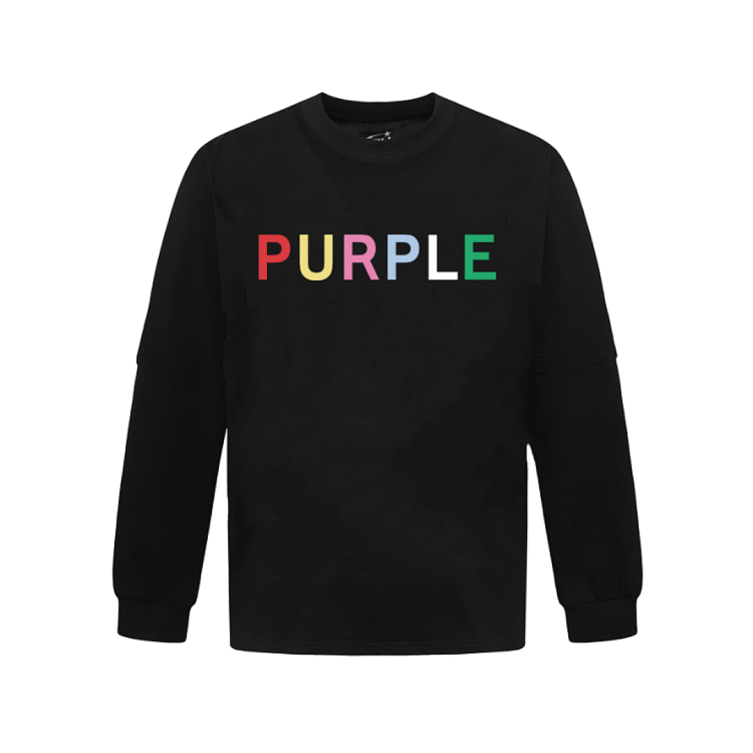 Purple Brand Long Sleeve — Purple Brand Long Sleeve —# Black angle 1