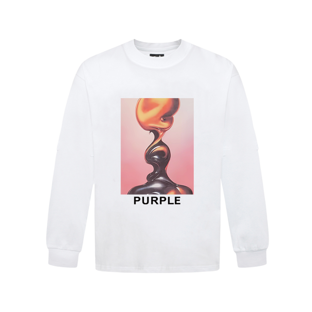 Purple Brand Long Sleeve — Purple Brand Long Sleeve —# White angle 1