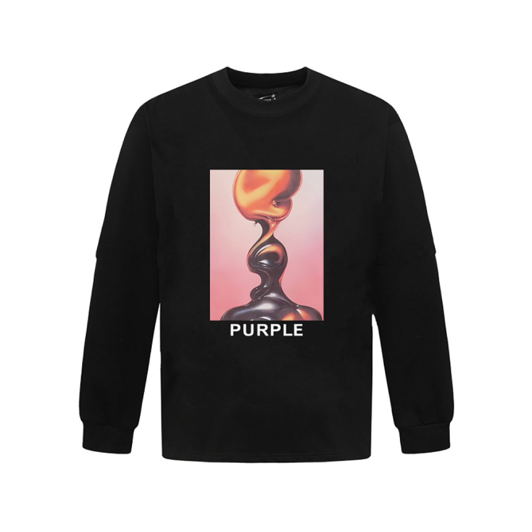 Purple Brand Long Sleeve — Purple Brand Long Sleeve —# Black angle 1