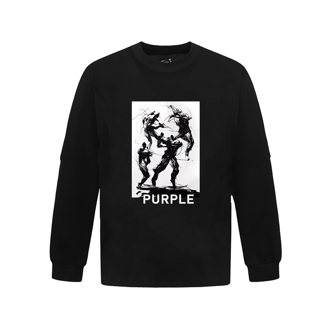 Purple Brand Long Sleeve — Purple Brand Long Sleeve —# Black angle 1