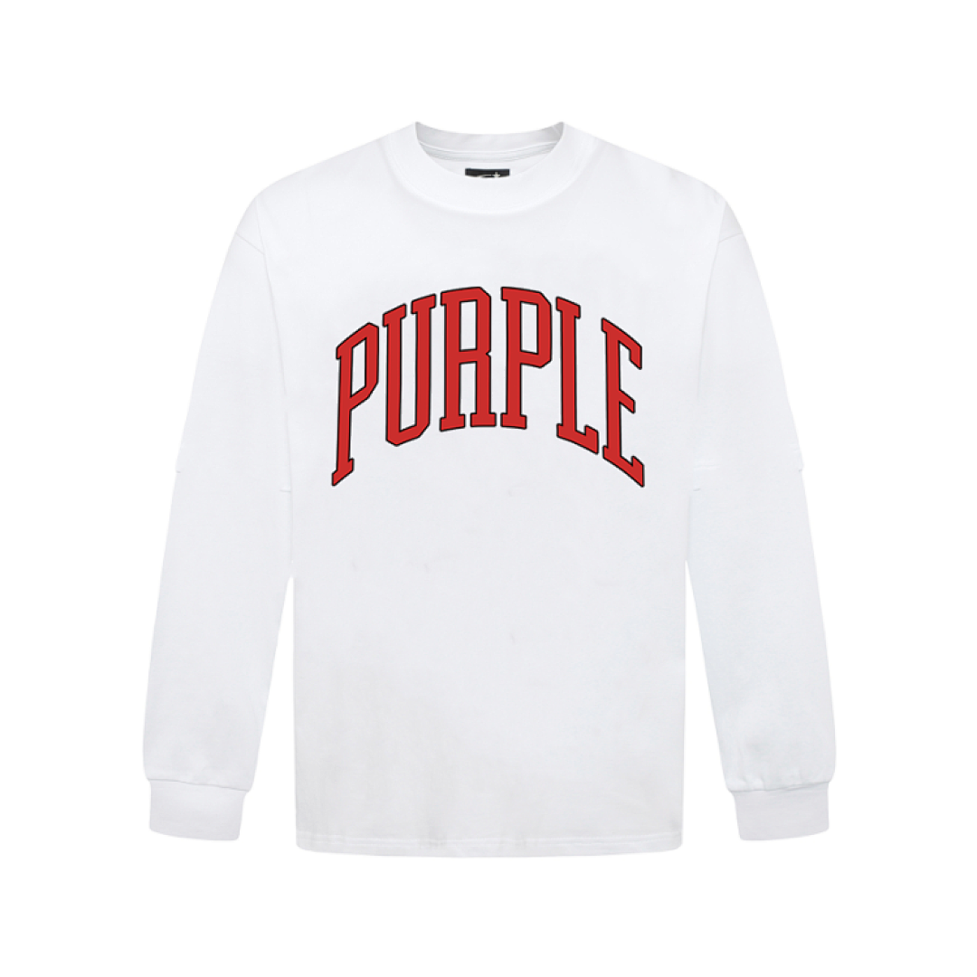 Purple Brand Long Sleeve — Purple Brand Long Sleeve —# White angle 1