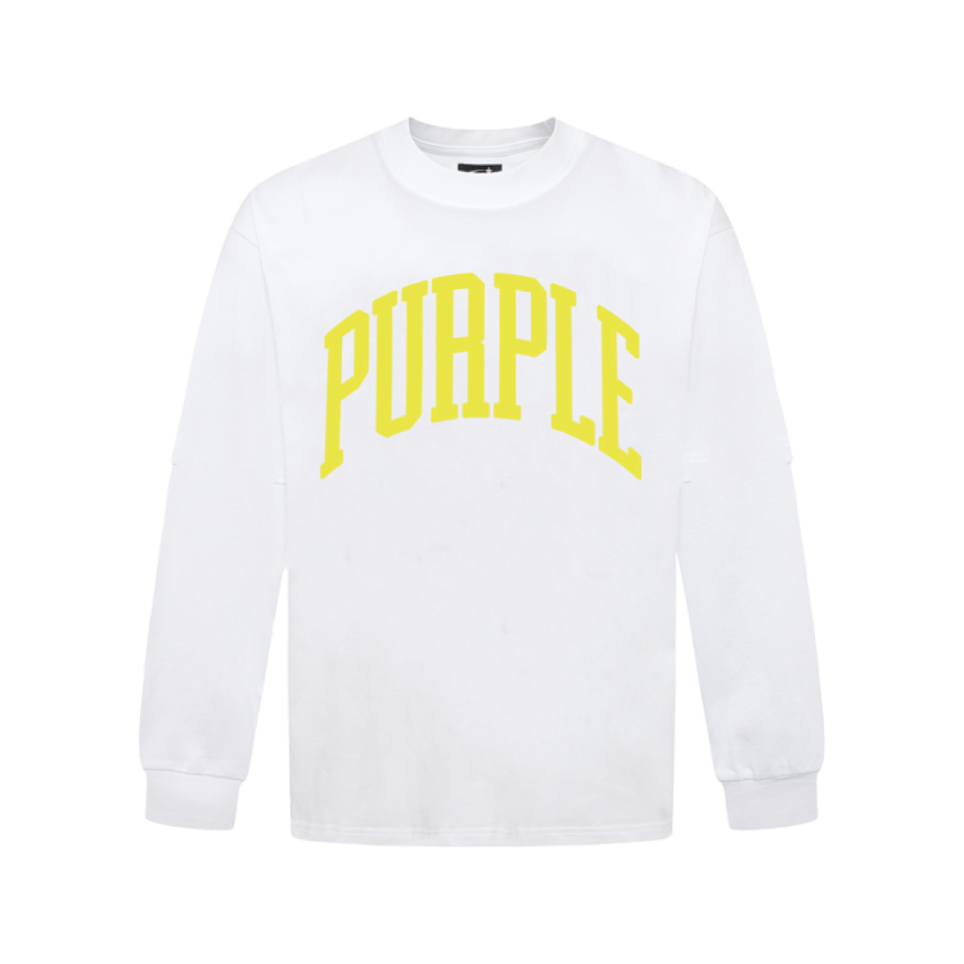 Purple Brand Long Sleeve — Purple Brand Long Sleeve —# WhiteYellow angle 1