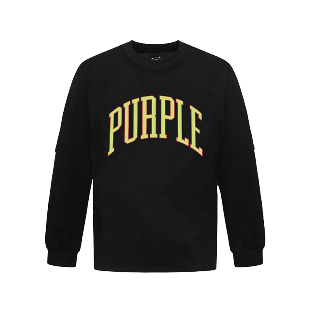 Purple Brand Long Sleeve — Purple Brand Long Sleeve —# Black angle 1