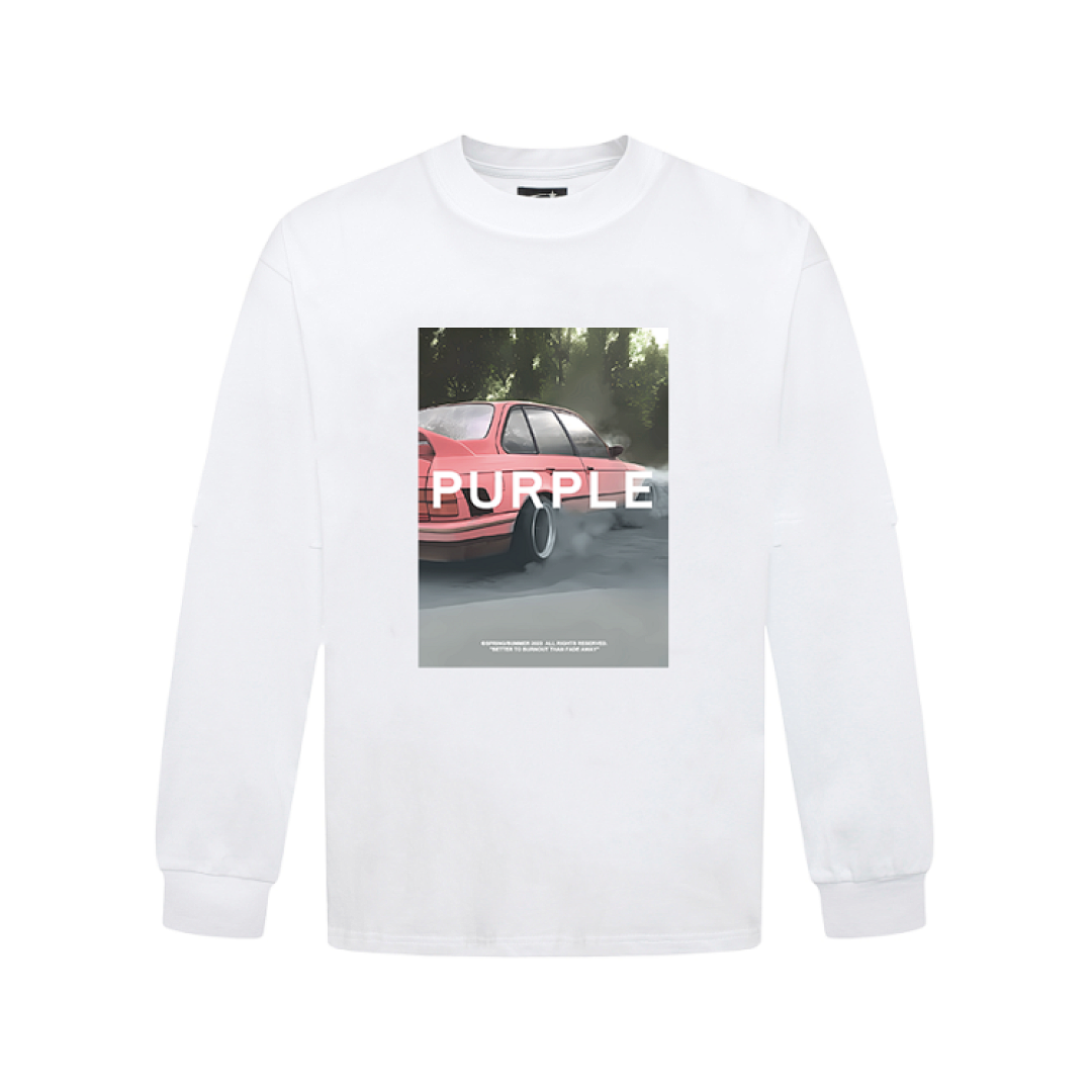 Purple Brand Long Sleeve — Purple Brand Long Sleeve —# White angle 1