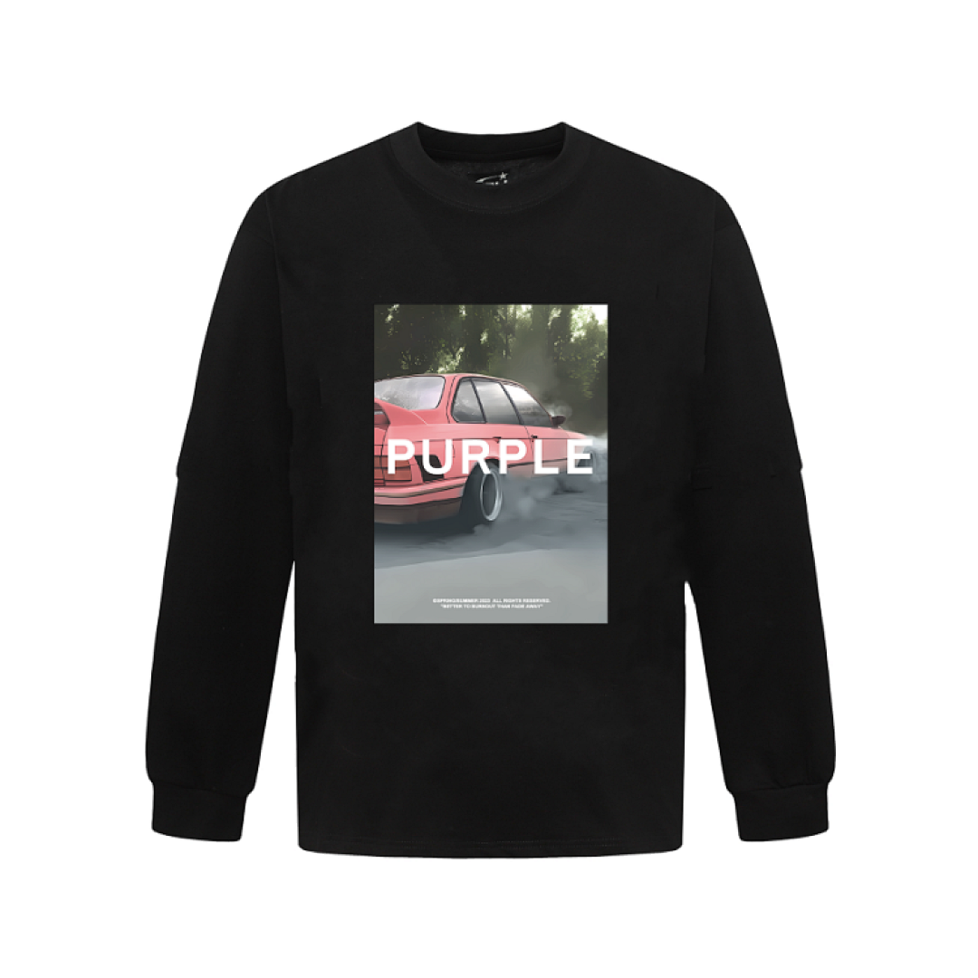 Purple Brand Long Sleeve — Purple Brand Long Sleeve —# Black angle 1