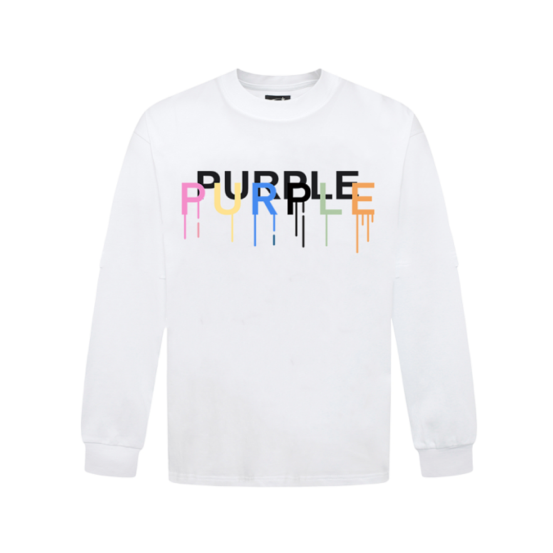 Purple Brand Long Sleeve — Purple Brand Long Sleeve —# White angle 1