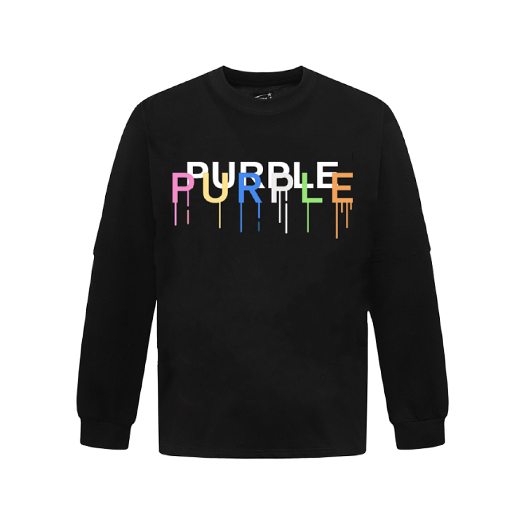 Purple Brand Long Sleeve — Purple Brand Long Sleeve —# Black angle 1