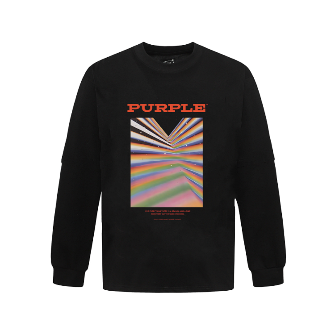 Purple Brand Long Sleeve — Purple Brand Long Sleeve —# Black angle 1
