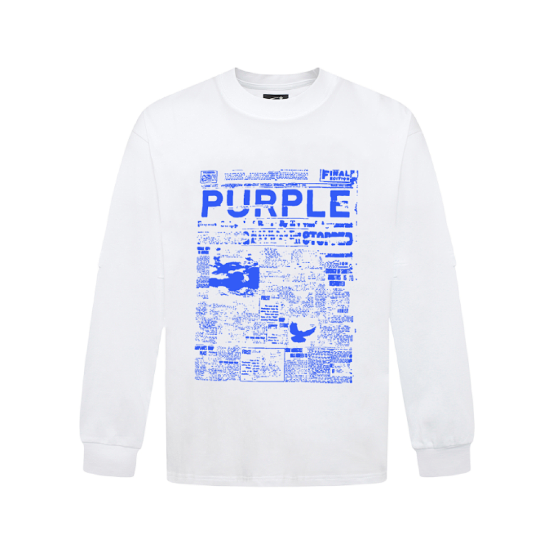 Purple Brand Long Sleeve — Purple Brand Long Sleeve —# White angle 1