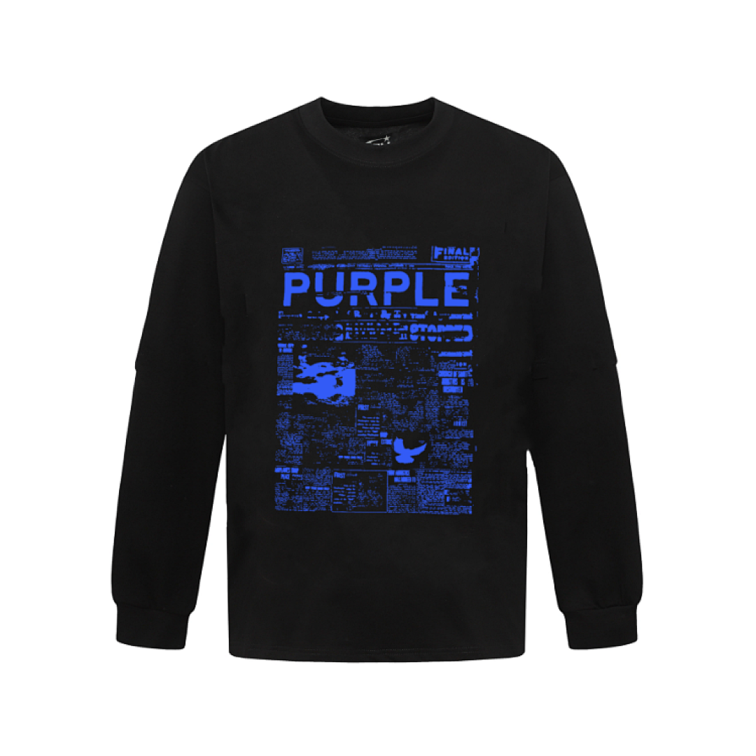 Purple Brand Long Sleeve — Purple Brand Long Sleeve —# Black angle 1
