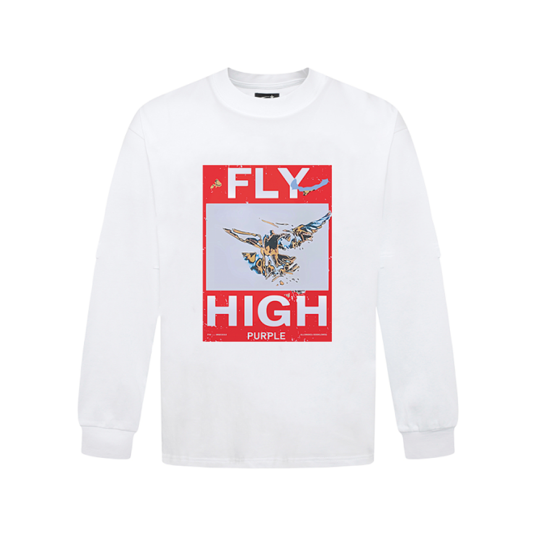 Purple Brand Long Sleeve — Purple Brand Long Sleeve —# White angle 1