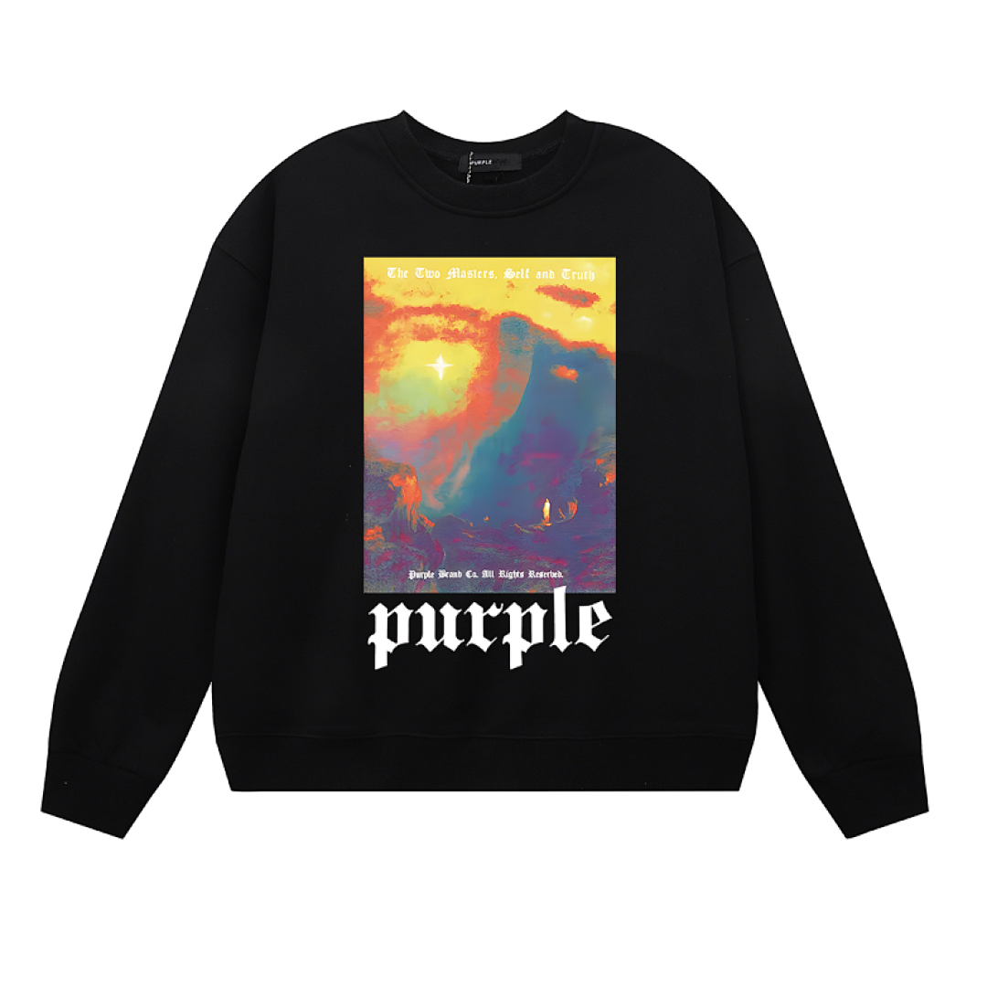 Purple Brand Long Sleeve — Purple Brand Long Sleeve —# Black angle 1