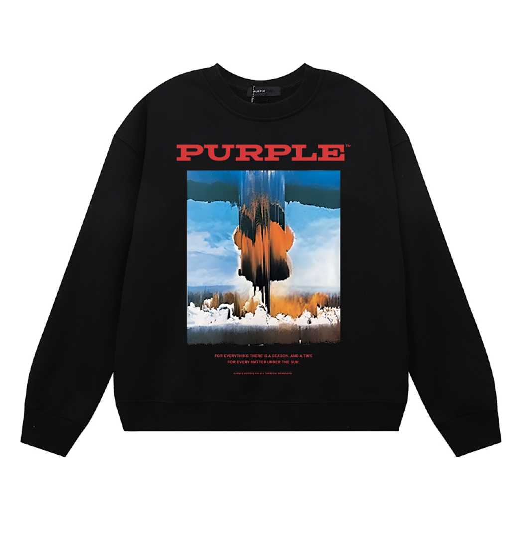 Purple Brand Long Sleeve — Purple Brand Long Sleeve —# Black angle 1