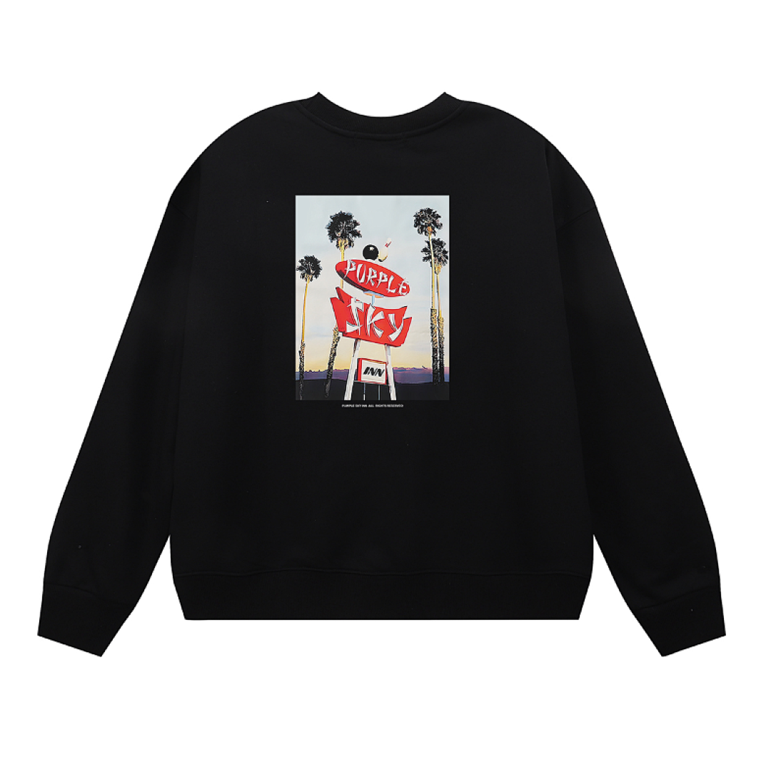 Purple Brand Long Sleeve — Purple Brand Long Sleeve —# Black angle 1