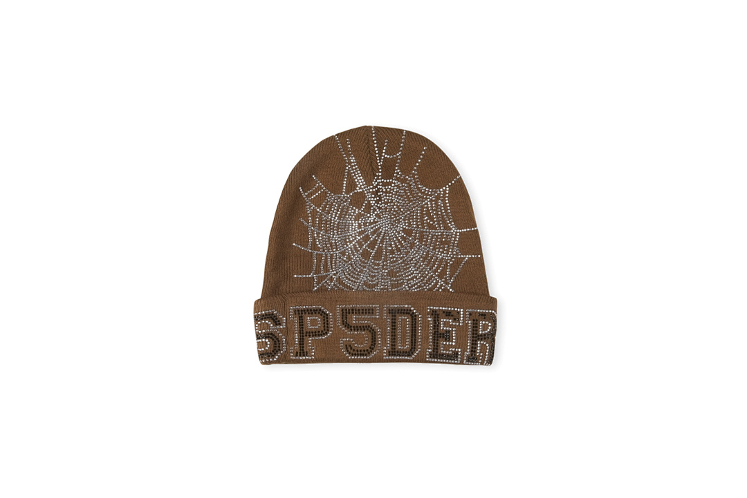 SP5DER Knitted Hat — AS201 (Brown)