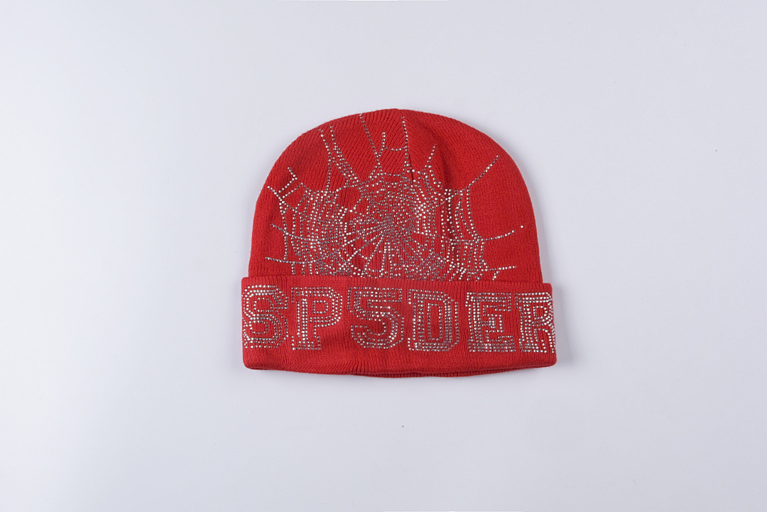 SP5DER Knitted Hat — AS201 (Red)